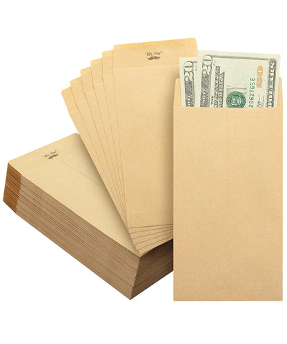 Money Envelopes for Cash, 100 Pack, 6.5" x 3.5", Red Cash Envelopes, 100 Envelopes Money Saving Challenge, Money Saving Envelopes, Small Envelopes for Money Envelopes for Cash Budgeting