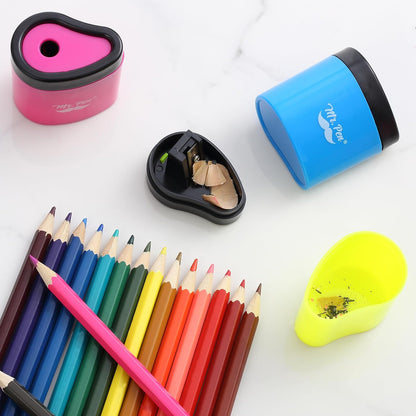 Mr. Pen- Pencil Sharpeners Manual, 3 Pack, Colorful Handheld Pencil Sharpener