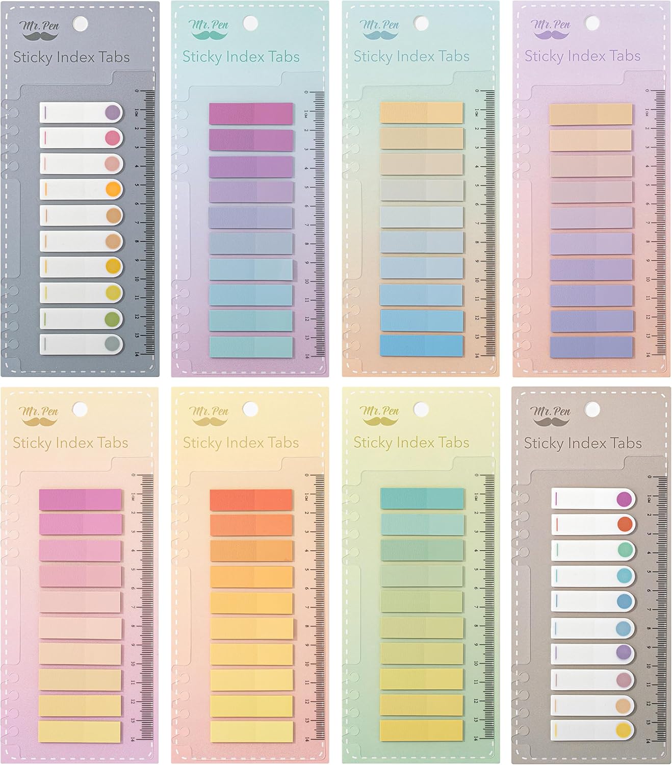 Sticky Tabs - 1600 Pcs Colorful Transparent Book Tabs, Sticky Note Tab ...