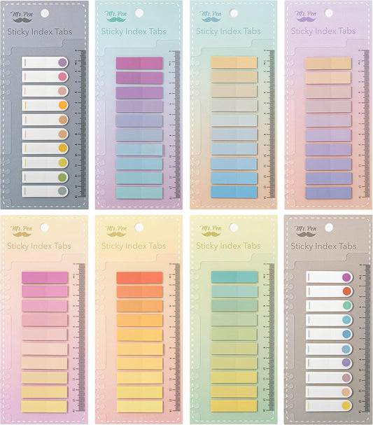 Sticky Tabs - 1600 Pcs Colorful Transparent Book Tabs, Sticky Note Tabs, Page Markers, Book Markers, Page Tabs, and Book Tabs for Annotating Books