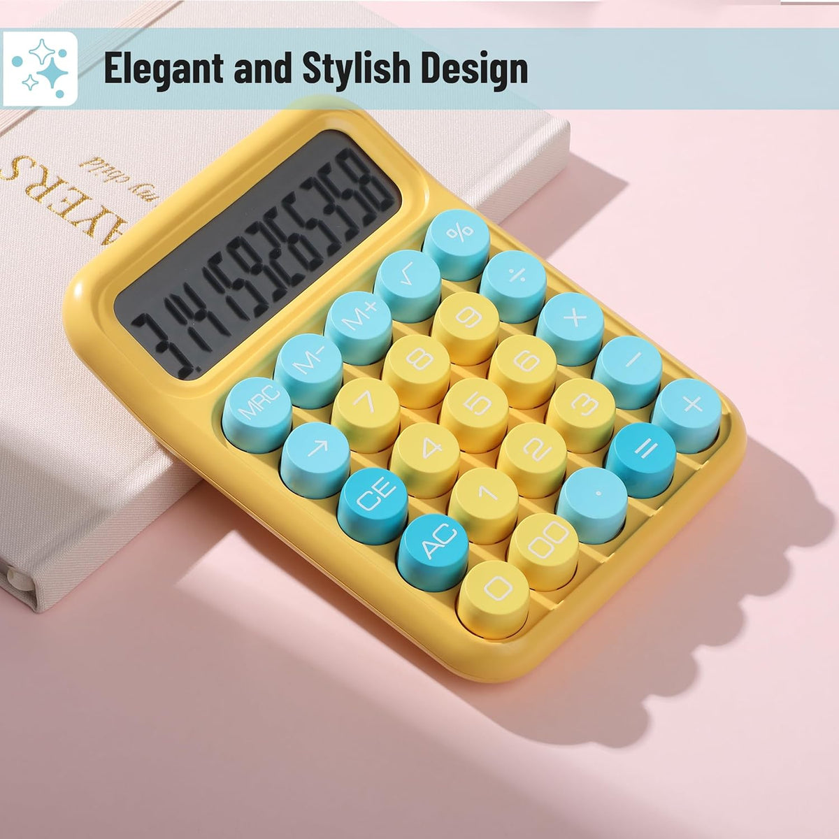 Mr. Pen- Mechanical Switch Calculator, 12Digits, Large LCD Display, Sunlit Shades, Calculator Big Buttons, Mechanical Calculator