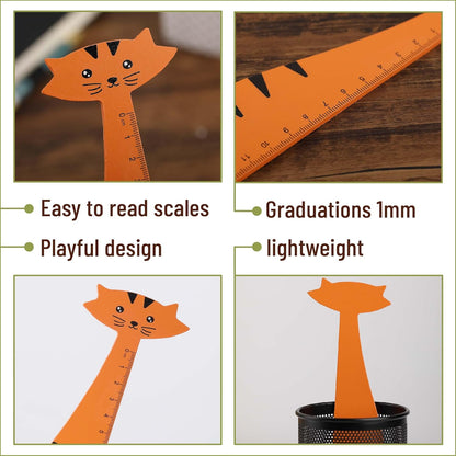 Mr. Pen- Wooden Ruler, 15cm, Tiger Wood Ruler, Centimeter Ruler, mm Ruler