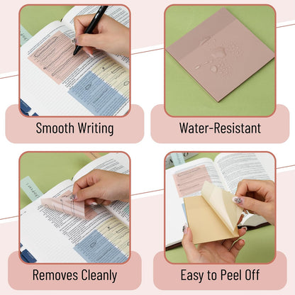 Mr. Pen- Transparent Sticky Notes, 18 Pads, 900 Sheets with Pen