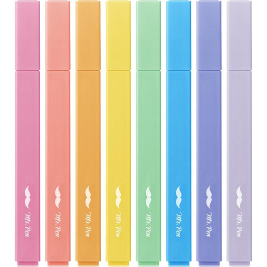 Aesthetic Highlighters, 8 pcs, Chisel Tip, Assorted Colors, Cute Highlighters Assorted Colors, Bible Highlighters and Pens No Bleed, No Bleed Highlighters for Bible Pages No Bleed