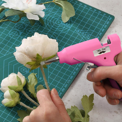 Mr. Pen- Hot Glue Gun Kit, 20W, Pink and Gray, Glue Gun with 10 Glue Sticks