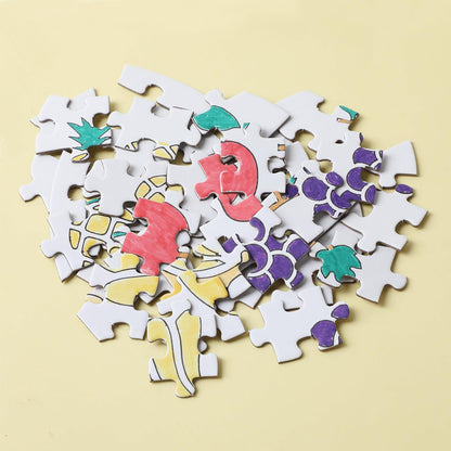Mr. Pen- Blank Puzzle, 12 Pack, 40 Pieces/Pack, 9.3" x 6.2", Heart Shaped White Puzzle, Blank Puzzles to Draw on, All White Puzzle