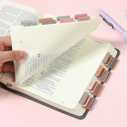 Mr. Pen- Bible Tabs, 75 Tabs, Spring Palette, Gold Embossed Lettering, Laminated Bible Tabs for Women and Men