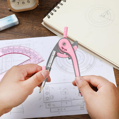 Mr. Pen- Compass and Protractor Set, Rogue Pink, Compass Geometry Tool, Protractor and Compass Set, Compass Drawing Tool