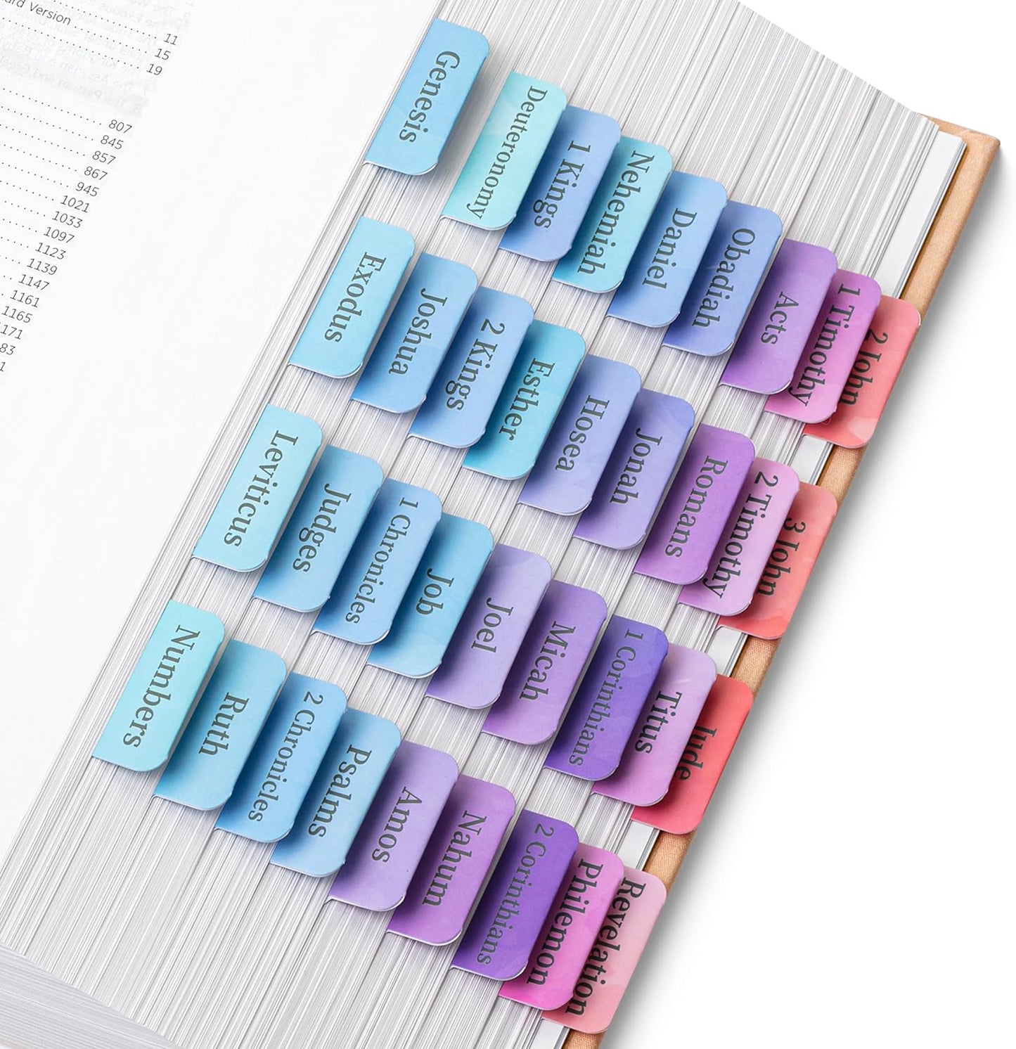 Bible Tabs, 75 Tabs, Colorful, Laminated Bible Tabs for Women and Men, Bible Tabs for Study Bible, Bible Index Tabs, Bible Book Tabs, Bible Labels Tabs, Bible Tabs