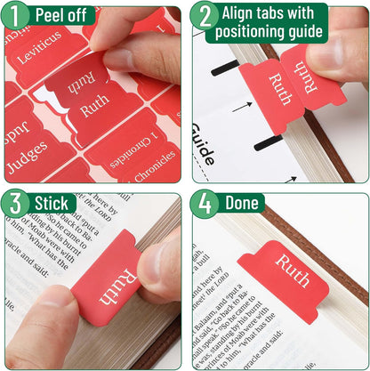 Mr. Pen- Bible Tabs, 75 Tabs, Rainbow Theme, Laminated Bible Tabs for Women and Men