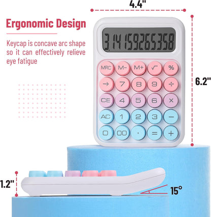 Mr. Pen- Mechanical Switch Calculator, 12 Digits, Large LCD Display, Colorful Calculator Big Buttons, Mechanical Calculator