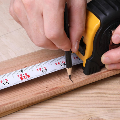 Mr. Pen- Tape Measure, 25-Foot, Yellow, Double Sided Steel Measuring Tape Measure with Fractions