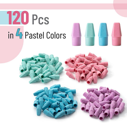 Mr. Pen- Pencil Top Erasers, 120 Pack, Latex-Free, No-Smudge