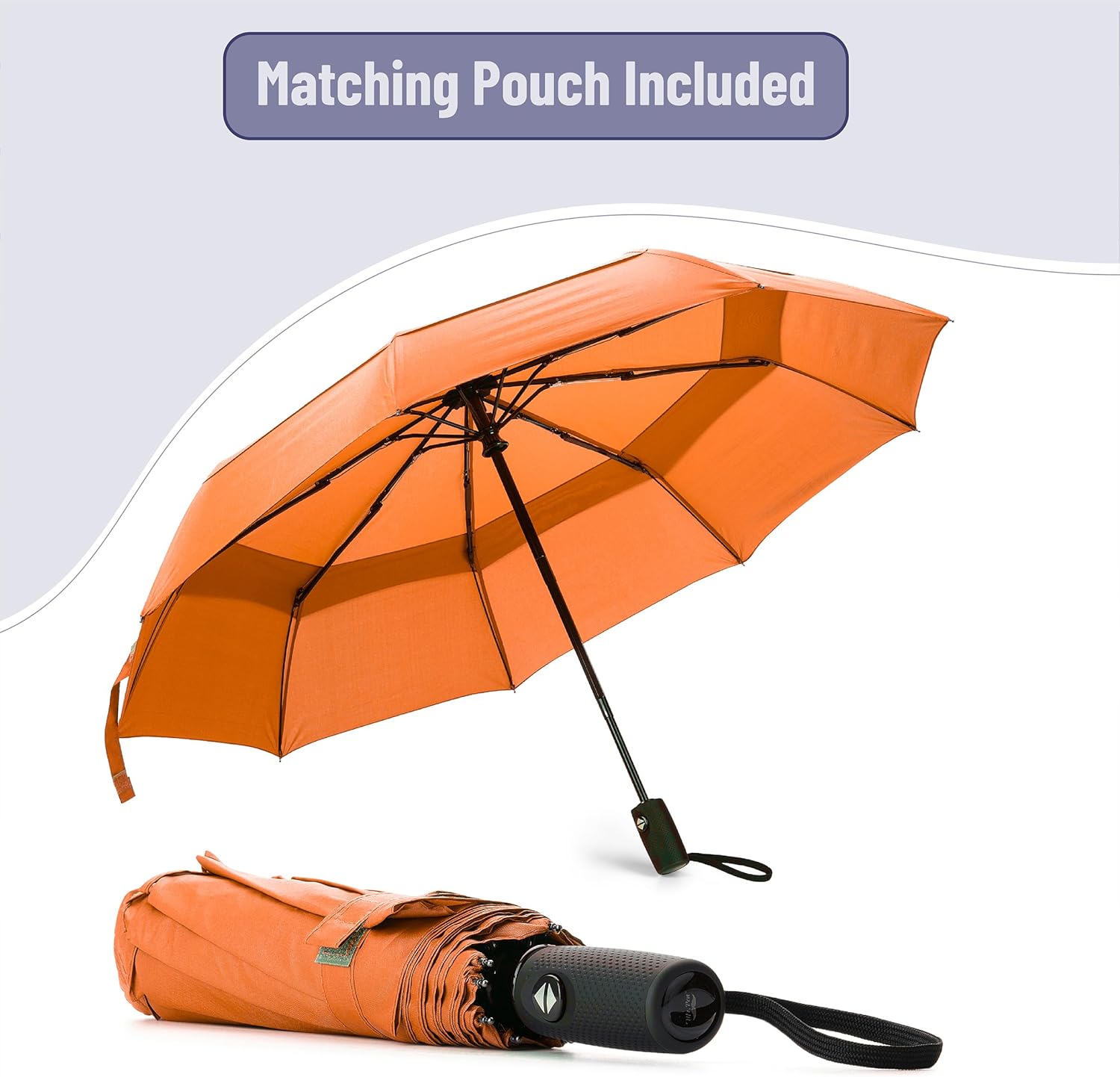 Mr. Pen Windproof Travel Umbrella, Automatic Umbrellas for Rain, Comp