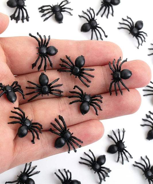 Mr. Pen- Halloween Plastic Spiders, Black, 20 pcs, Small Plastic Spiders Halloween Spiders Small