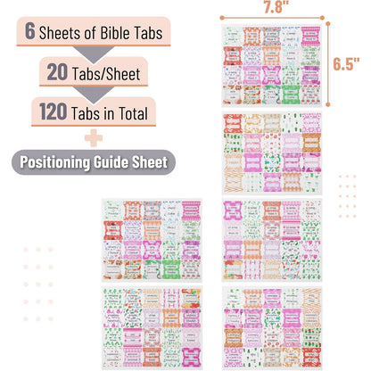 Mr. Pen- Bible Tabs, 120 pcs, Garden Glory, Laminated Bible Tabs for Women