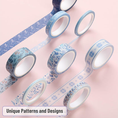 Mr. Pen- Washi Tape Set, 21 Rolls, Assorted Sizes, Ocean Breeze, Washi Tape for Journaling