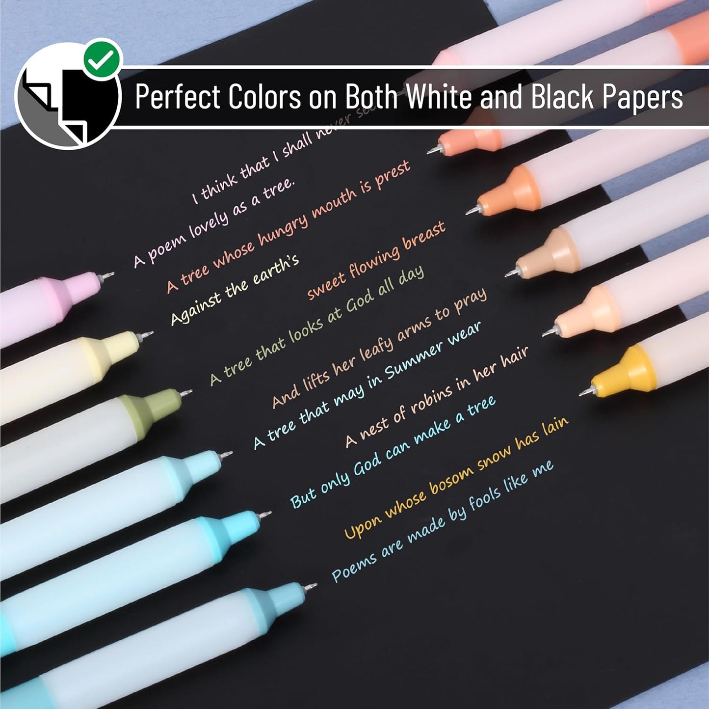 Mr. Pen- Retractable Gel Pens, 12 Pack, Colorful Ink Gel Pens with Case and 12 Refills, Gel Pens Fine Point 0.5mm, Retractable Pens