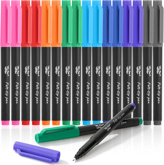 Mr. Pen- Felt Tip Pens, 16Pack, Colorful Felt Tip Pens, Felt Pens, Fine Felt Tip Pens Fine Point