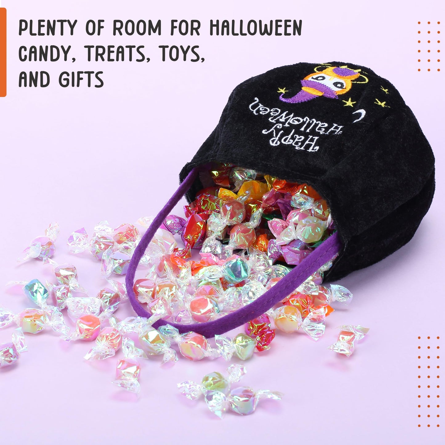 Mr. Pen- Mini Halloween Candy Bucket, 4 Pack (Check the Size), Halloween bucket, Halloween Trick or Treat Bucket, Halloween Trick or Treat Bags, Halloween Bags for Trick or Treat