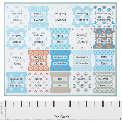 Mr. Pen- Bible Tabs, 120 pcs, Pastel Mosaic, Laminated Bible Tabs for Women and Men