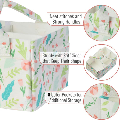 Mr. Pen- Baby Diaper Caddy Organizer, Blooming Palette, Diaper Organizer, Car Diaper Caddy