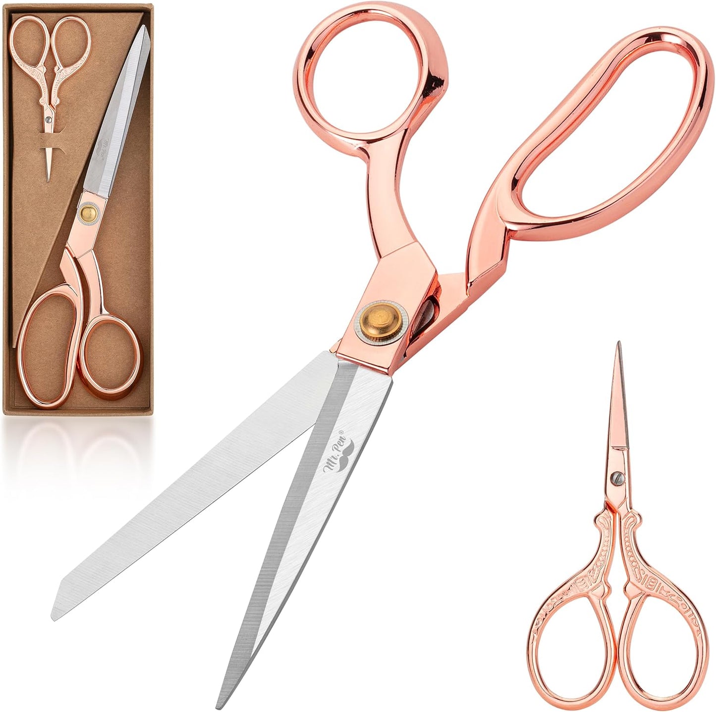 Mr. Pen- Fabric Scissors and Embroidery Scissors Set, 8.5" & 3.5", Stainless Steel