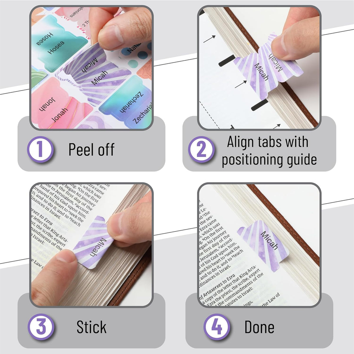 Mr. Pen- Bible Tabs, 120 pcs, Dreamy Tapestry, Laminated Bible Tabs for Women and Men, (90 Book Tabs and 30 Blank Tabs)