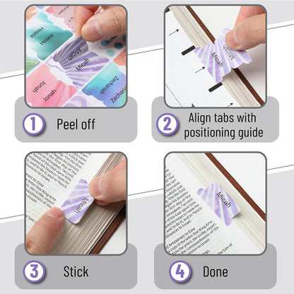 Mr. Pen- Bible Tabs, 120 pcs, Dreamy Tapestry, Laminated Bible Tabs for Women and Men, (90 Book Tabs and 30 Blank Tabs)