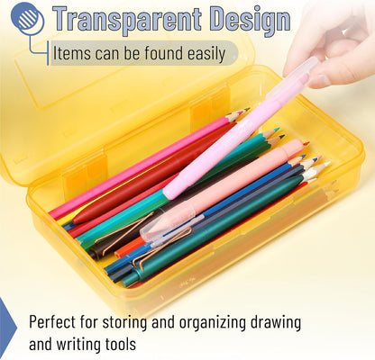 Mr. Pen- Pencil Box, 2 Pack, Assorted Colors, Crayon Box, Pencil Boxes, Pencil Box, 2 Pack, Yellow & Blue