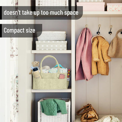 Mr. Pen- Baby Diaper Caddy Organizer, Olive Calm, Baby Caddy Organizer with Handle, Compact Size, Collapsible & Portable