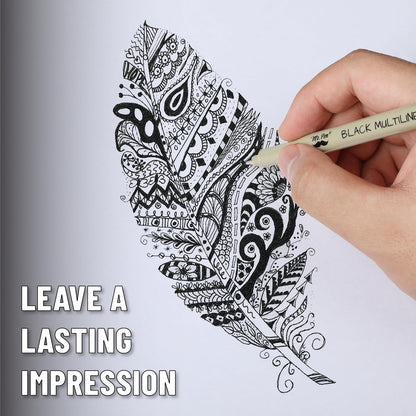 Mr. Pen- Drawing Pens for Artists, 16 Sizes, Black Multiliner