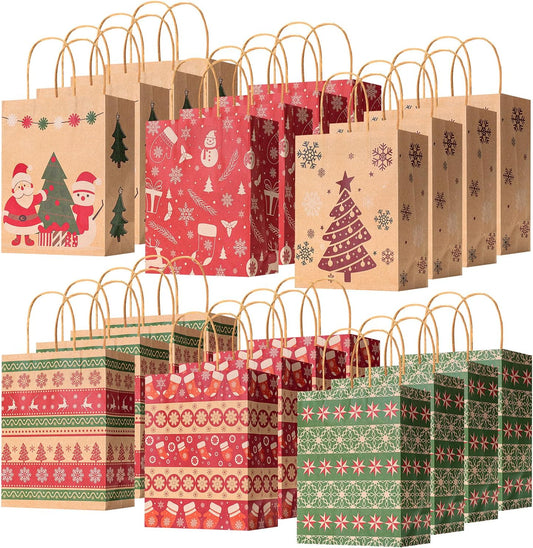 Mr. Pen- Christmas Gift Bags with Handles, 24 Packs, 6 Styles