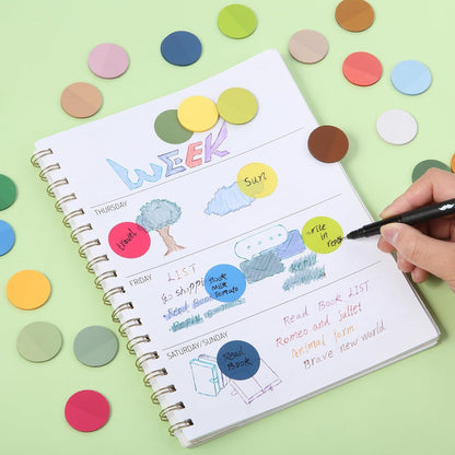 Bulk Round Transparent Sticky Notes Set, 28 Pads, 1120 Sheets