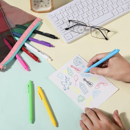 Mr. Pen- Retractable Gel Pens, 8 Pack, Color Ink Gel Pens Fine Point, Vivid Colors, 0.7mm Gel Pens Fine Point