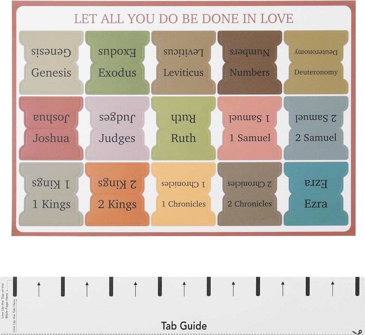Mr. Pen- Bible Tabs, 75 Tabs, Boho Style, Laminated Bible Tabs for Women and Men