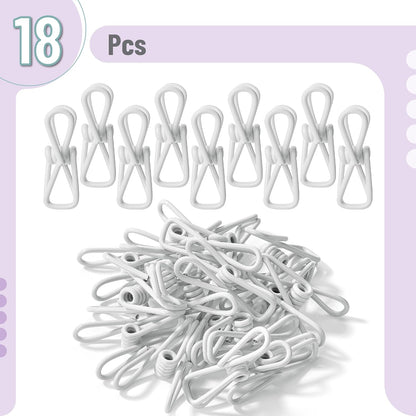 Mr. Pen- Chip Clips, 18 Pack, 2 Inch, White, Utility Steel PVC-Coated Clips, Chip Clips Bag Clips Food Clips for Bags