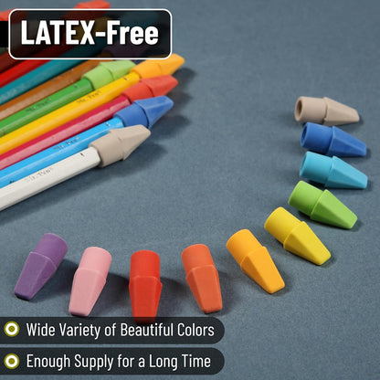Mr. Pen- Pencil Erasers Toppers, 120 Pack, Colorful, Latex Free, No Smudge, Mr Pen Erasers for Pencils