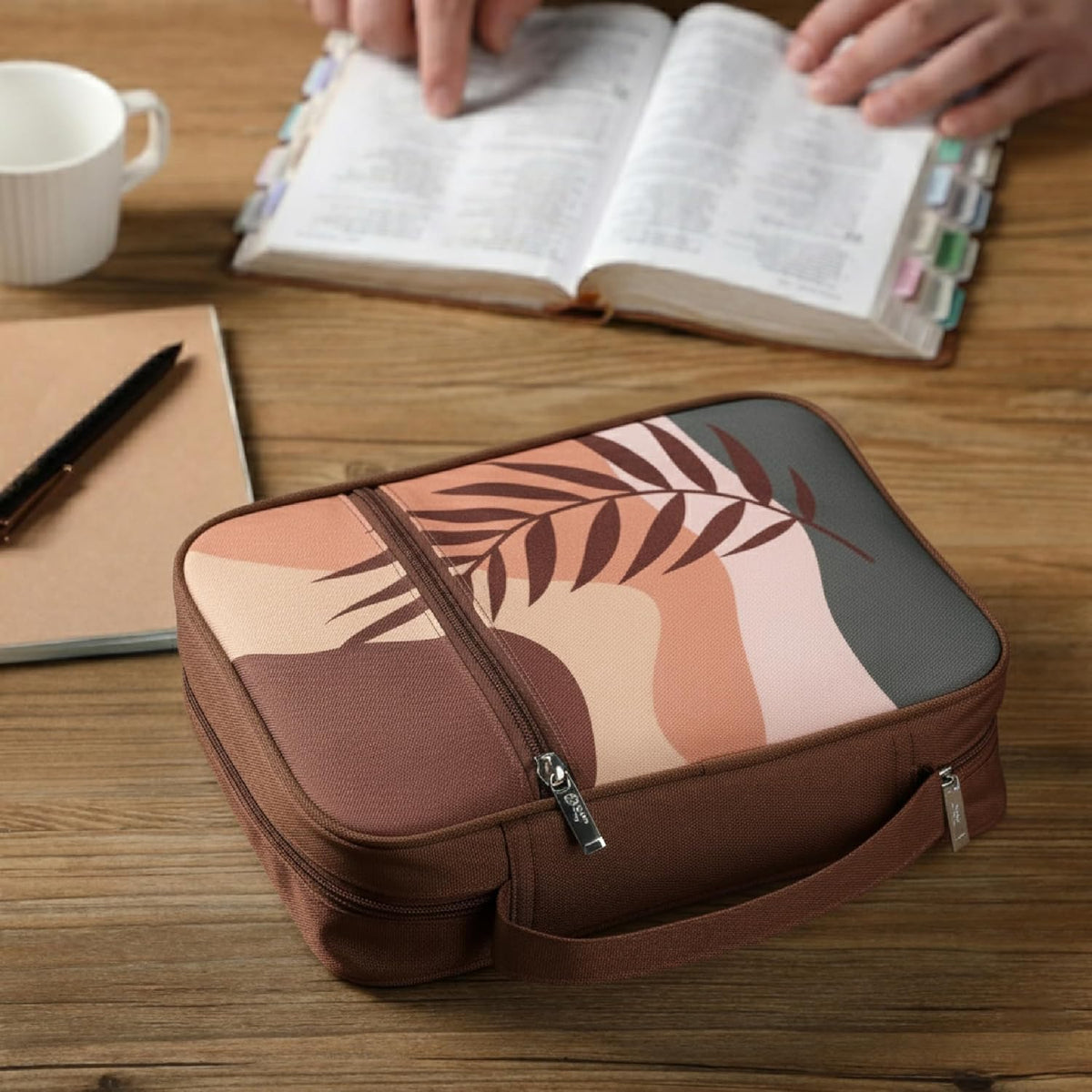 Mr. Pen- Bible Case, Retro Leaves, Bible Covers for Women and Men