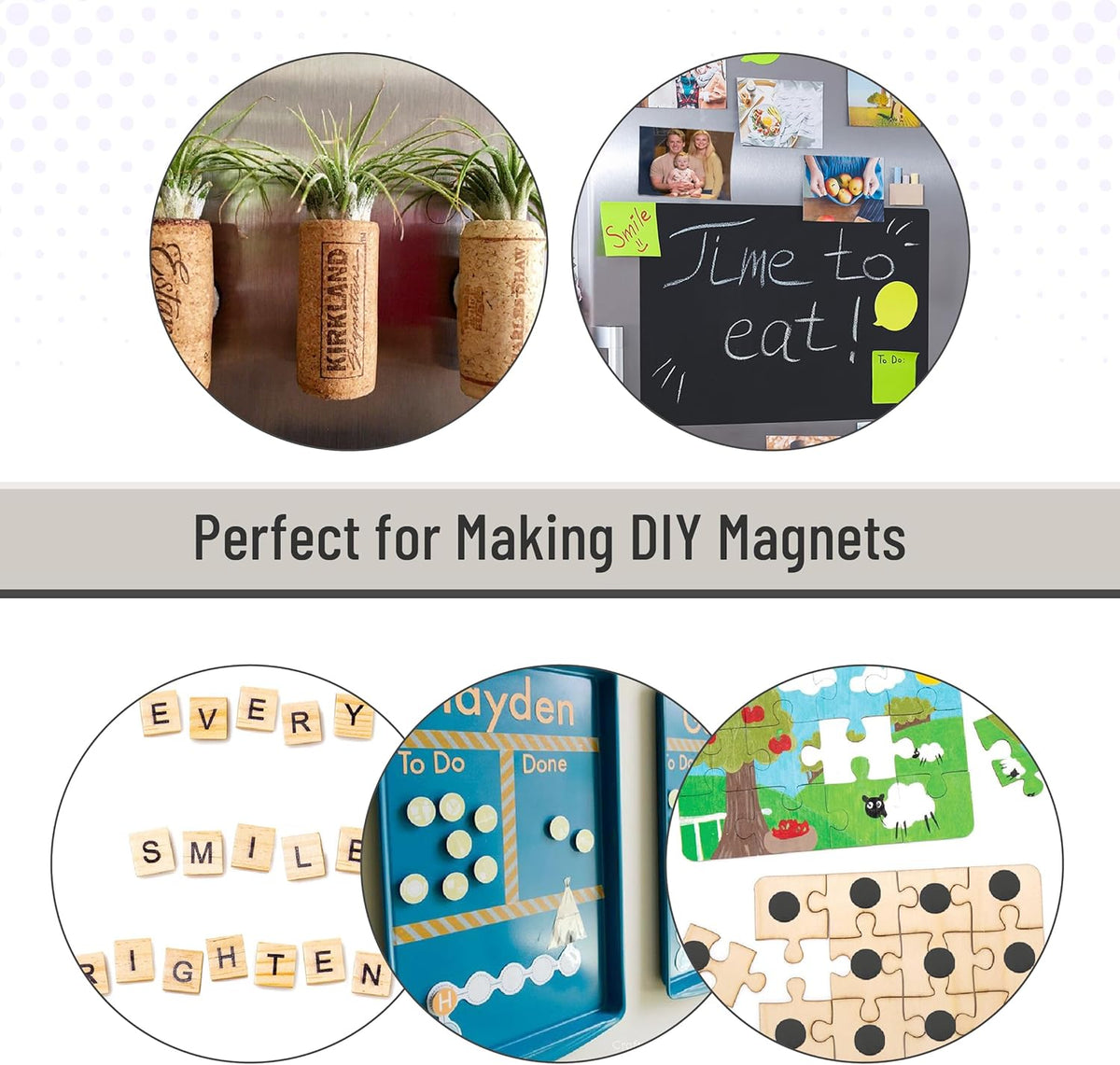 Mr. Pen- Self Adhesive Magnet Dots, 320 pcs, Flexible and Extra Thin, 0.8" x 1mm Thickness, Magnetic Dots with Adhesive Backing