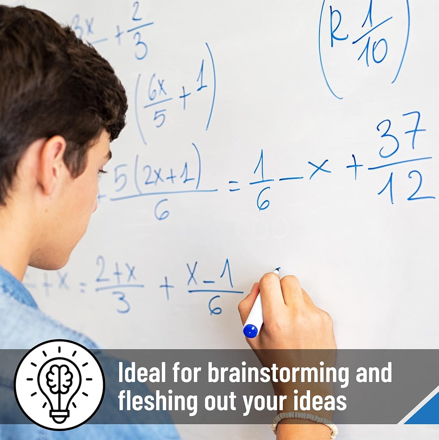 Magnetic Dry Erase Board for Wall, 24" x 48", Tray