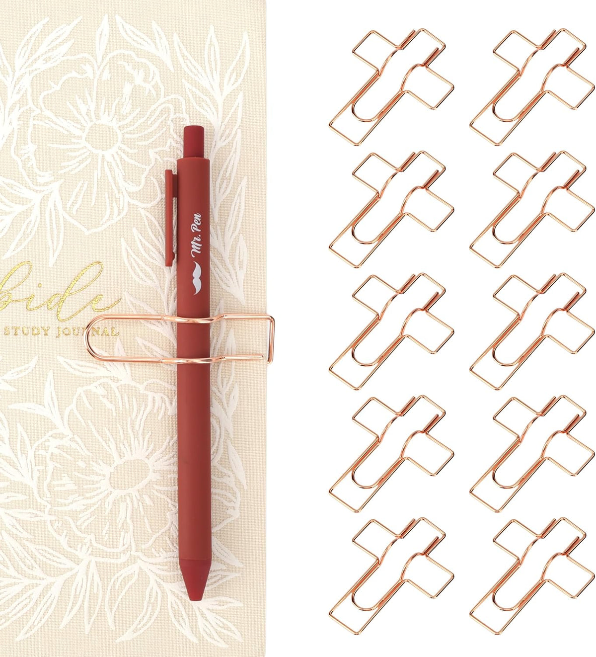 Mr. Pen- Metal Cross Pen Clips, 10 pcs, Rose Gold or Silver Cross Pen Holder