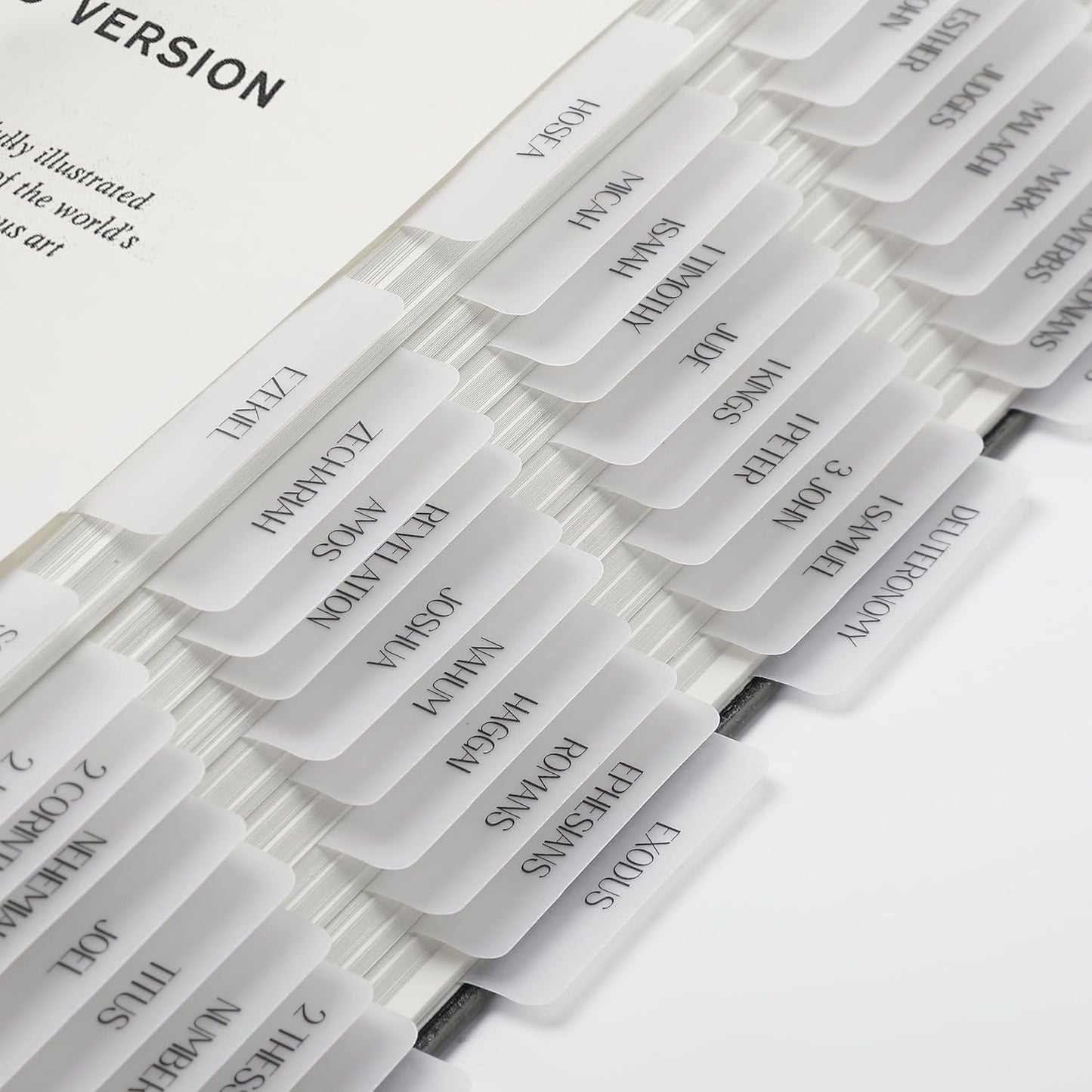 Mr. Pen- Bible Tabs, 75 Tabs, Transparent White Laminated Bible Tabs for Women and Men