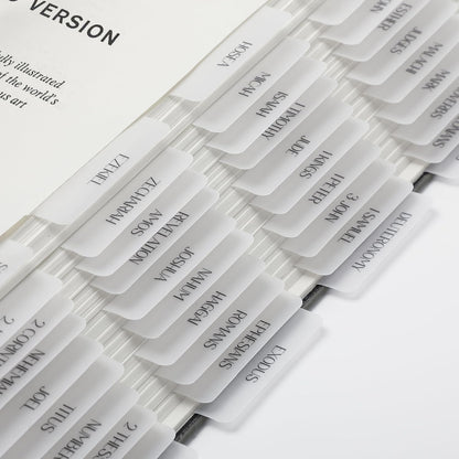 Mr. Pen- Bible Tabs, 75 Tabs, Transparent White Laminated Bible Tabs for Women and Men