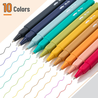 Aesthetic Pens, 10 Pack, Vintage Color Ink, Fast Dry, No Smear Bible Pens No Bleed Through, 0.7mm Fine Point Pen, Ballpoint Pens Ballpoint, Fine Tip Pens for Note Taking, Pens Aesthetic