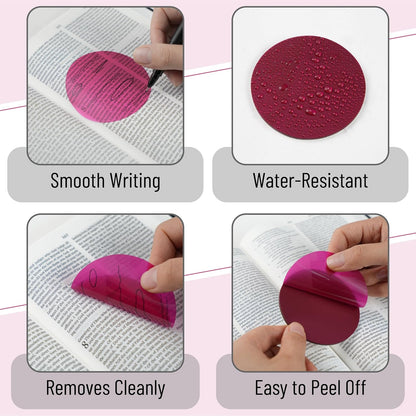 Transparent Sticky Notes Desert Rose Style, 150 Sheets + Pen