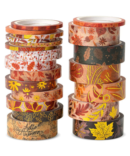 Mr. Pen- Washi Tape Set, 21 Rolls, Autumn Leaves, Decorative Tape, Washi Tapes