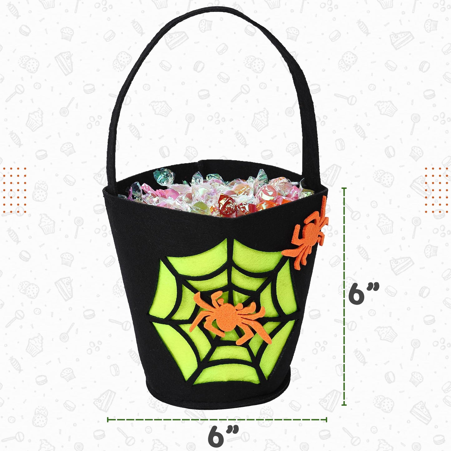 Mr. Pen- Mini Halloween Candy Bucket, 4 Pack (Check the Size), Halloween bucket, Halloween Trick or Treat Bucket, Halloween Trick or Treat Bags, Halloween Bags for Trick or Treat