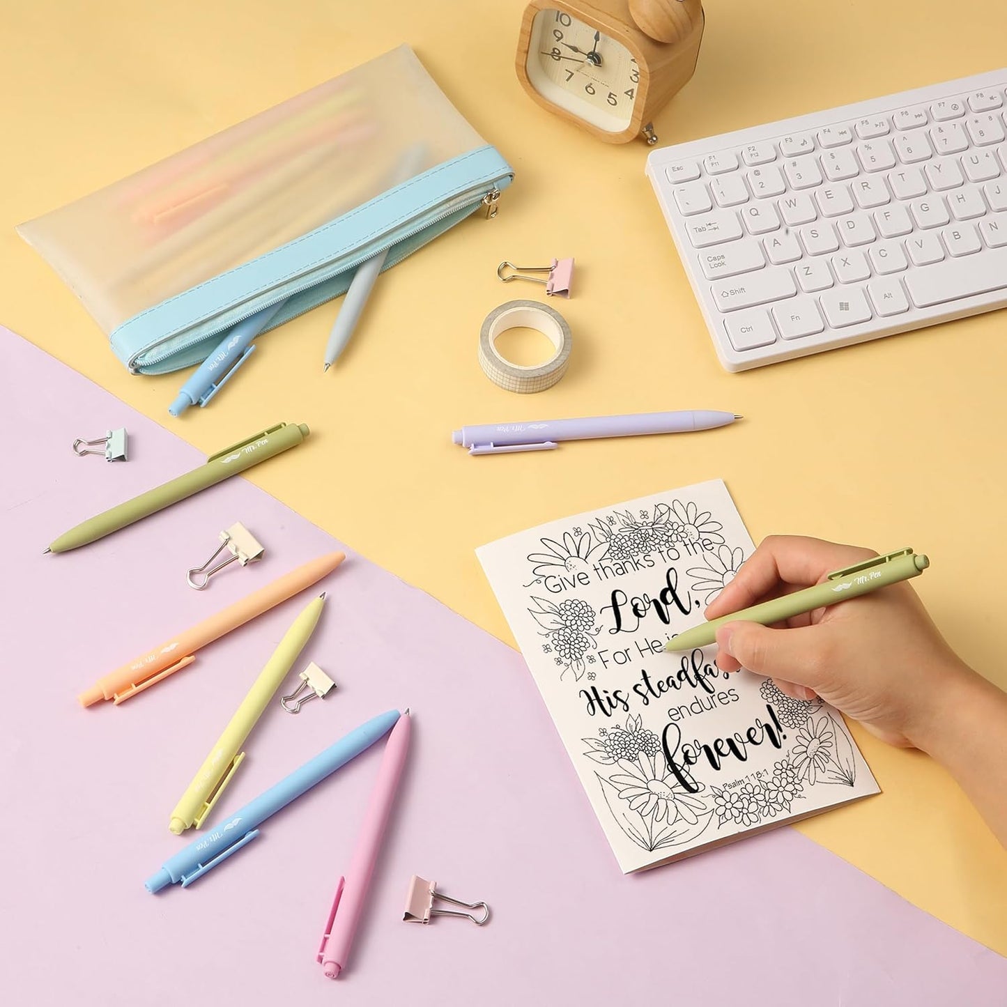 Mr. Pen- Retractable Gel Pens, 22 Pack, Black Ink, Mild Barrel Gel Pens