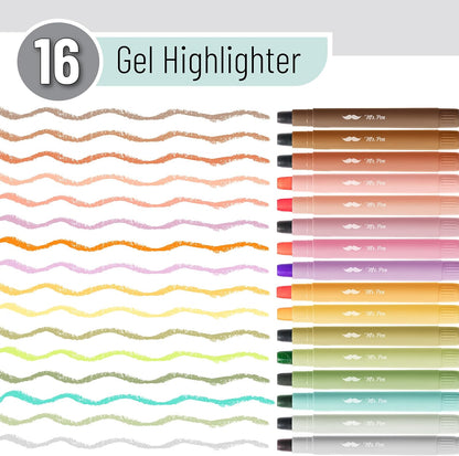 Gel Highlighter, 16 Pack, Assorted Colors, Bible Highlighters No Bleed, No Bleed Highlighters, Bible Highlighter, Bible Markers, Gel Highlighters for Bibles, Highlighter